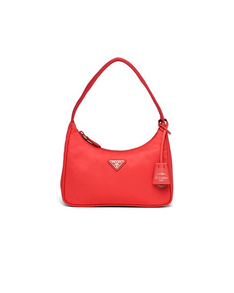 prada re edition 2000 mini bag nylon red|re nylon shoulder bag prada.